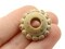 6 24mm x 15mm Large Hole Brown Speckled Rondelle Vintage Plastic Beads
